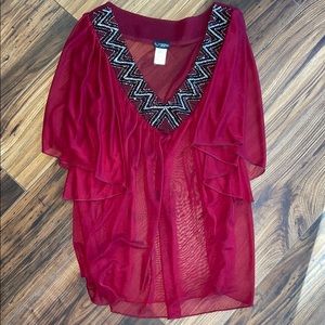 Sheer beaded top